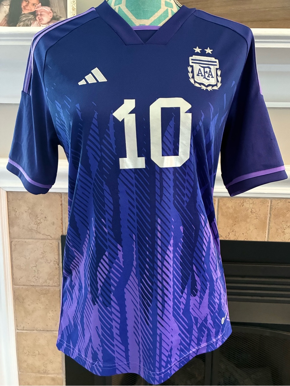 Youth 15/16 Lionel Messi Argentina Adidas Aeroready Away Jersey Purple